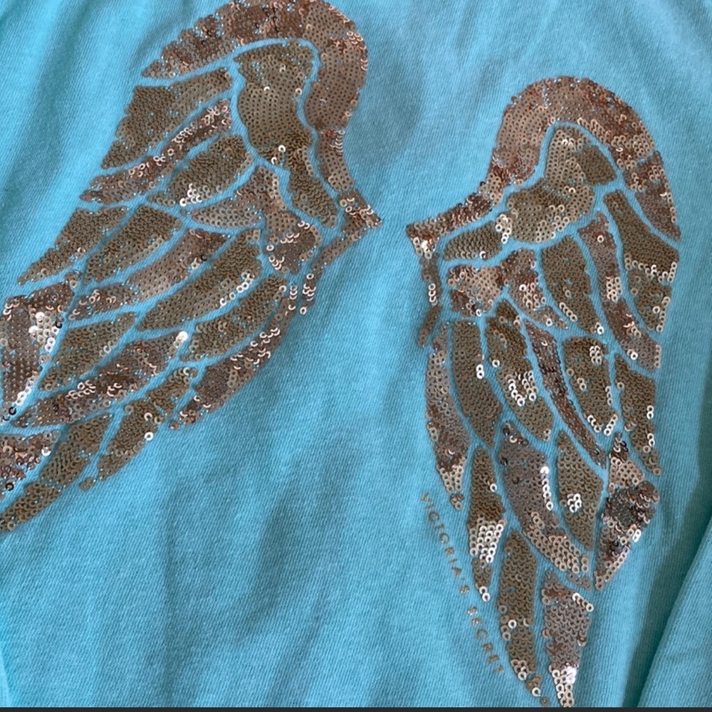 NEW VICTORIAS SECRET SEQUIN ZIP UP HOODIE